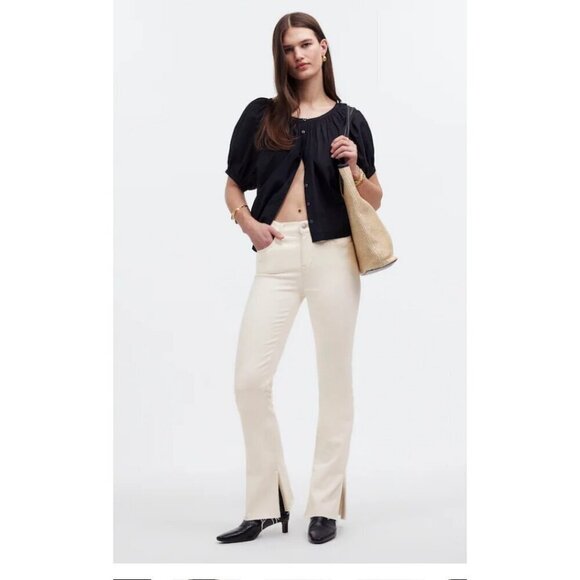 Madewell $128 Petite Kickout Full Length Jeans Vintage Canvas Size P28 NP503